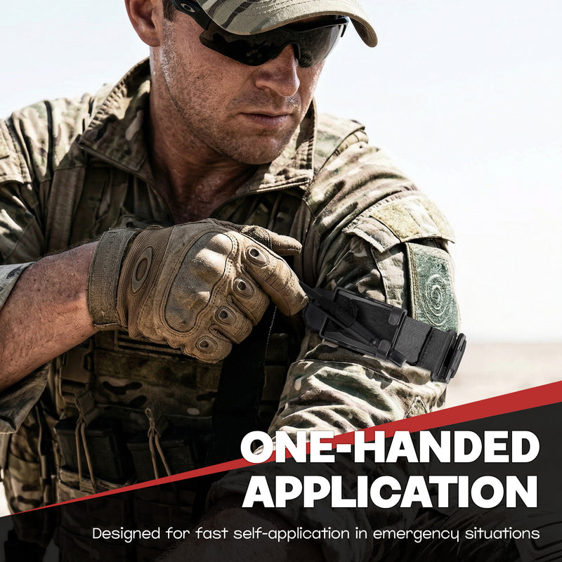Load image into Gallery viewer, Qen Tactical Tourniquet One-Handed Operation (Black)