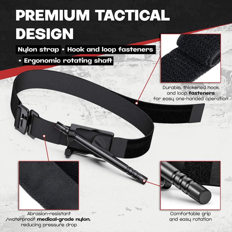Load image into Gallery viewer, Qen Tactical Tourniquet One-Handed Operation (Black)