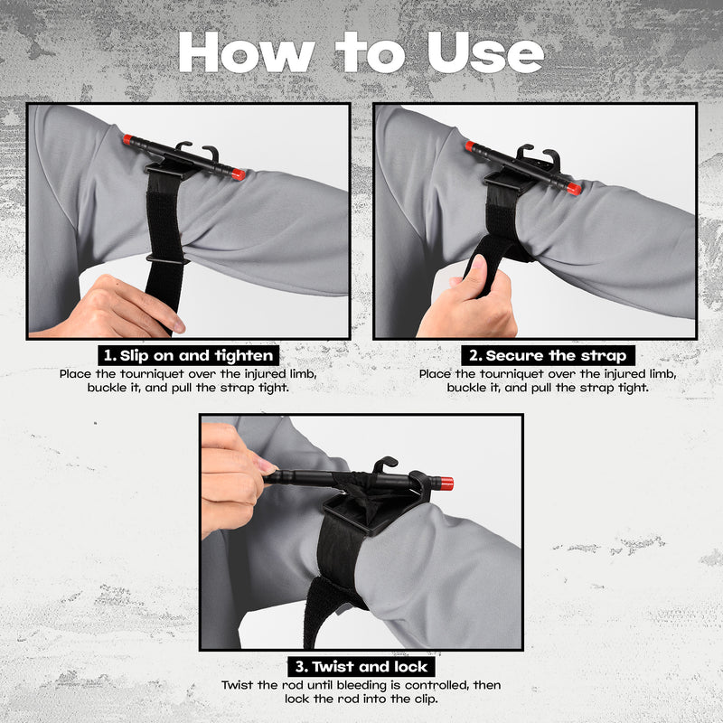 Load image into Gallery viewer, Qen Tactical Tourniquet One-Handed Operation (Red)