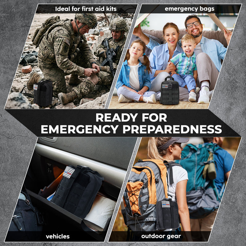 Load image into Gallery viewer, IFAK Trauma Kit with Tourniquet, 6-Inch Israeli Bandage, Splint, Tactical First Aid Kit for Car, Camping, Hiking and Travel with Molle Bag (78 Pack)

